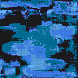 ascii painting of a night landscape